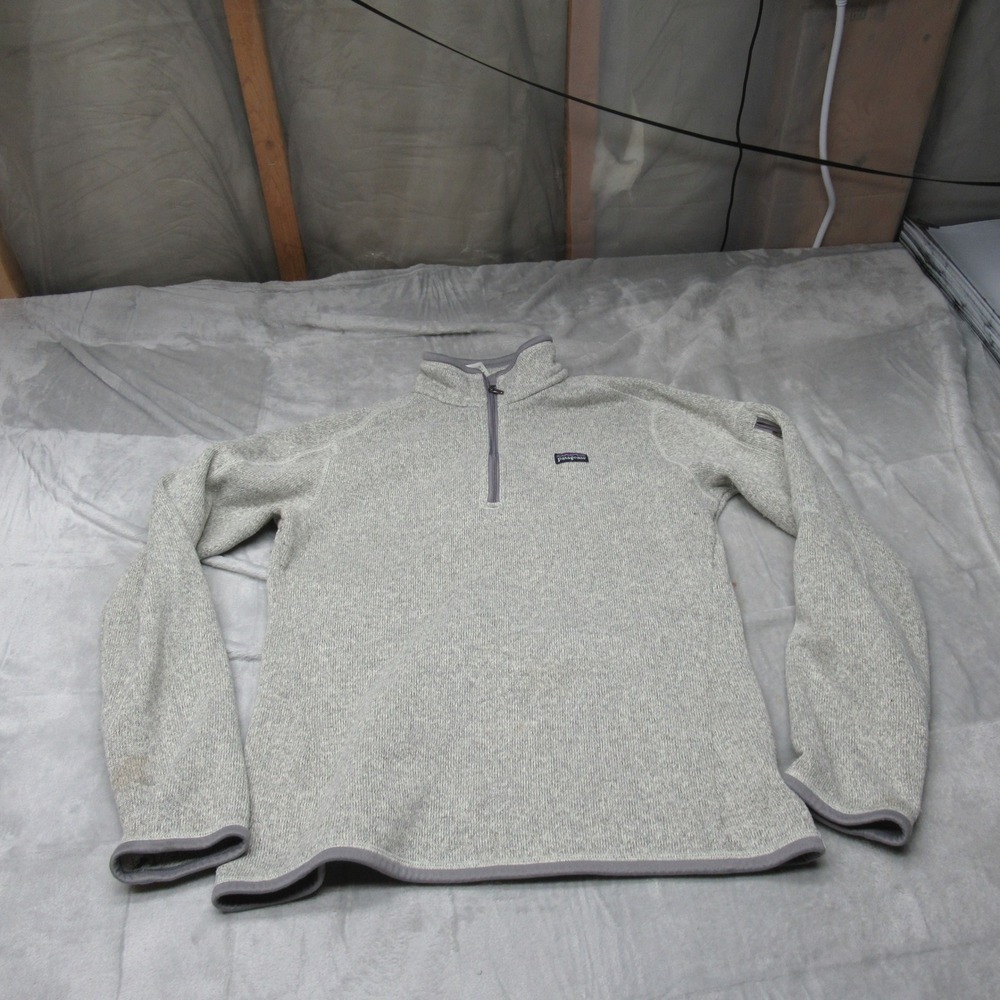 Patagonia Sweatshirt Womens Medium Gray Better Sweater Fleece 1/4 Zip Pullover